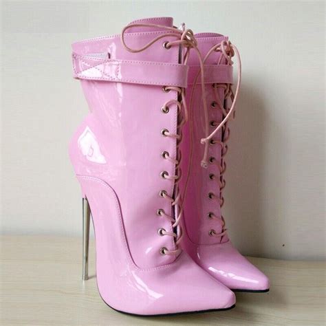 Pink stiletto boots